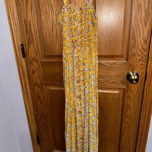 Floral Yellow Maxi Dress